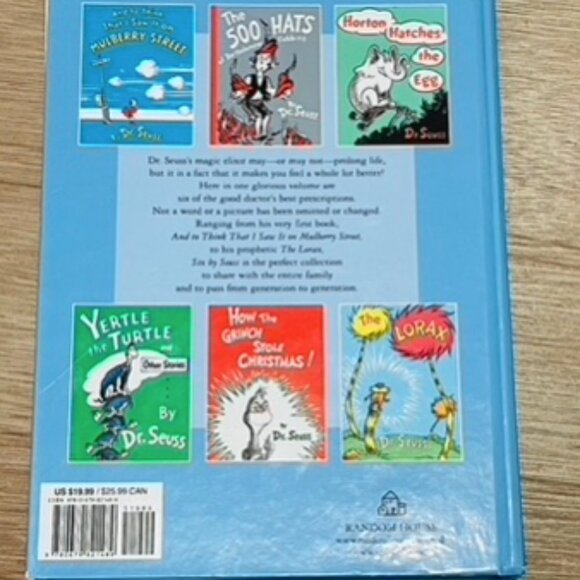 Dr Seuss Book- Six by Dr. Seuss Hardcover Book - Picture 2 of 4